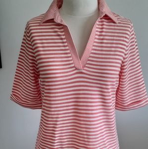 NWOT Land's End Pink Pin Striped Shirt